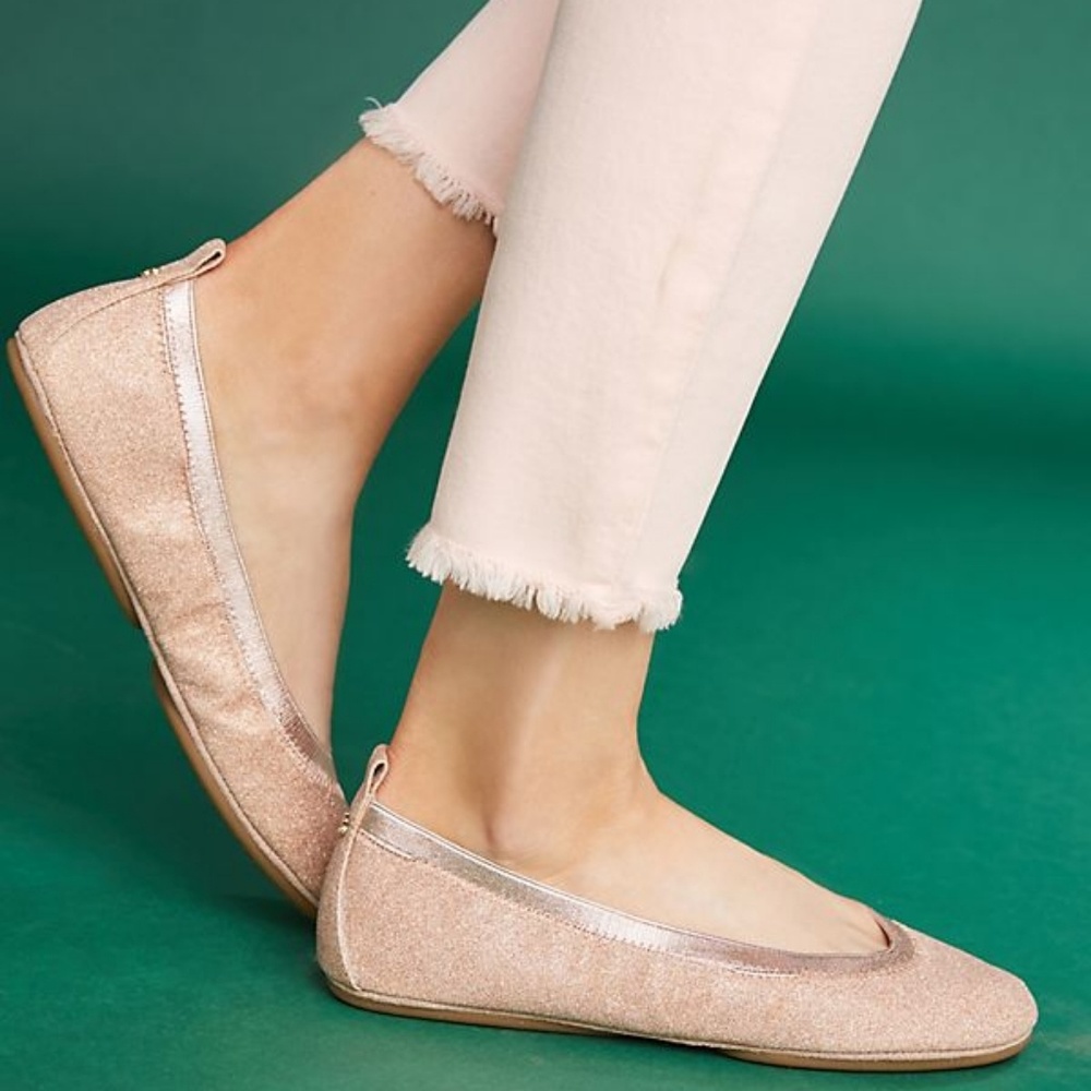 Yosi Samra Glitter Ballet Flats (Anthropologie)